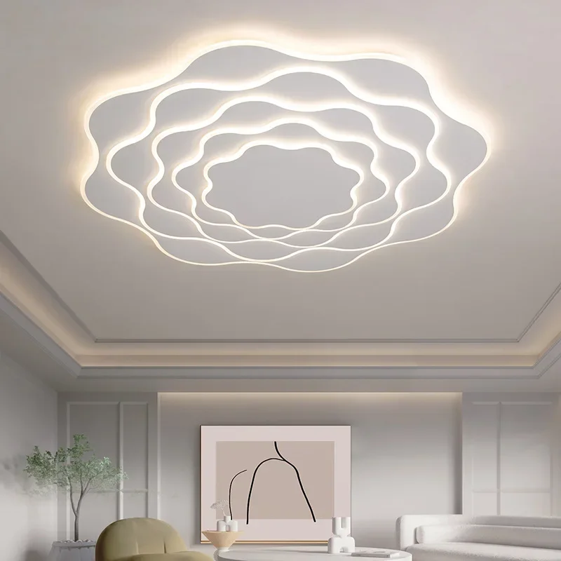 moderno led teto luz para sala de estar sala de jantar quarto hall criativo acrilico lustre regulavel luminaria brilho 01