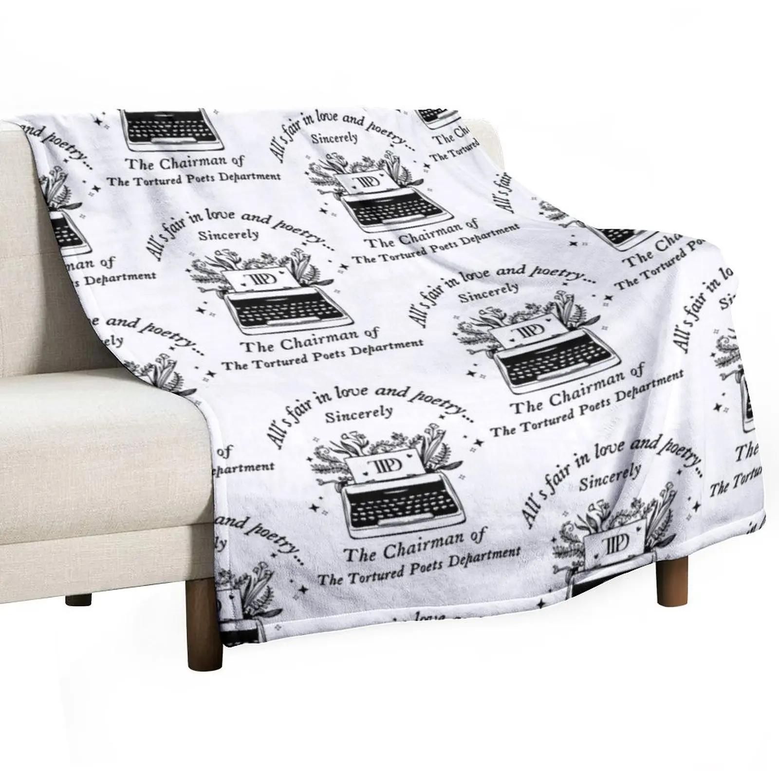 The Tortured Poets Department Throw Blanket Flannel Fabric Moving Blankets