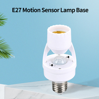 Smart Led Bulb Holder with Motion Sensor E27 E26 AC 85-265V Socket Lamp Base Adapter Converter PIR Human Induction Detector