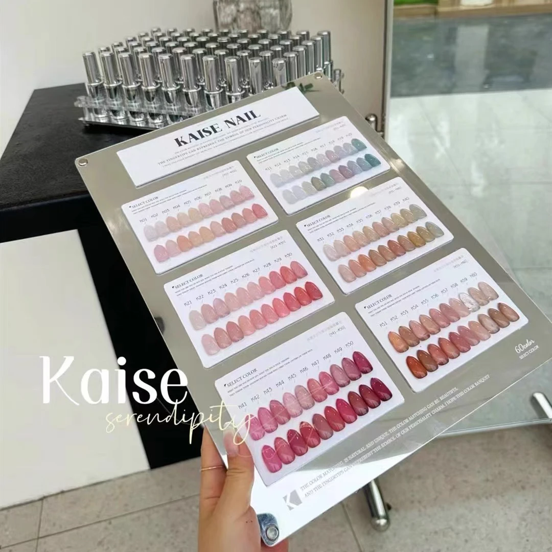 KAISE Mismatched 60 colori set di gel per unghie di colore trasparente salone di bellezza nuovo modello 2024 kit di Nail art articolo caldo gel Uv Non tossico