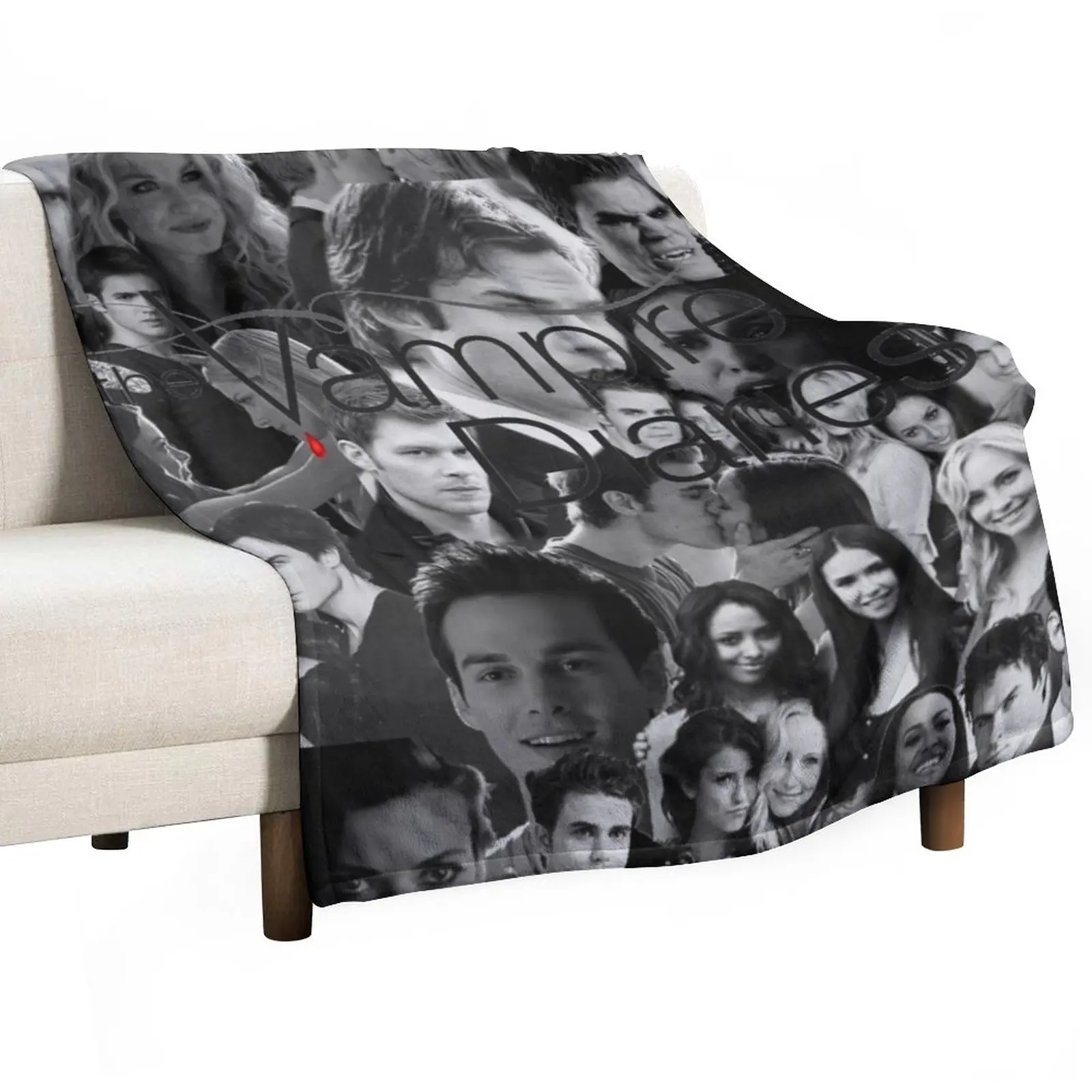 

Vamp collage Throw Blanket Soft Plush Plaid Luxury St Blanket Fluffy Shaggy Blanket Summer