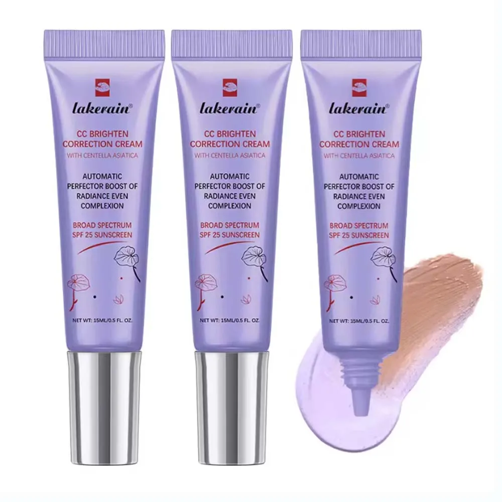 3 stks CC Crème Kleur Veranderende Vloeibare Foundation Centella Koreaanse Hoge Dekking Foundation Foundation Crème voor Gezichtsbasis Make-up