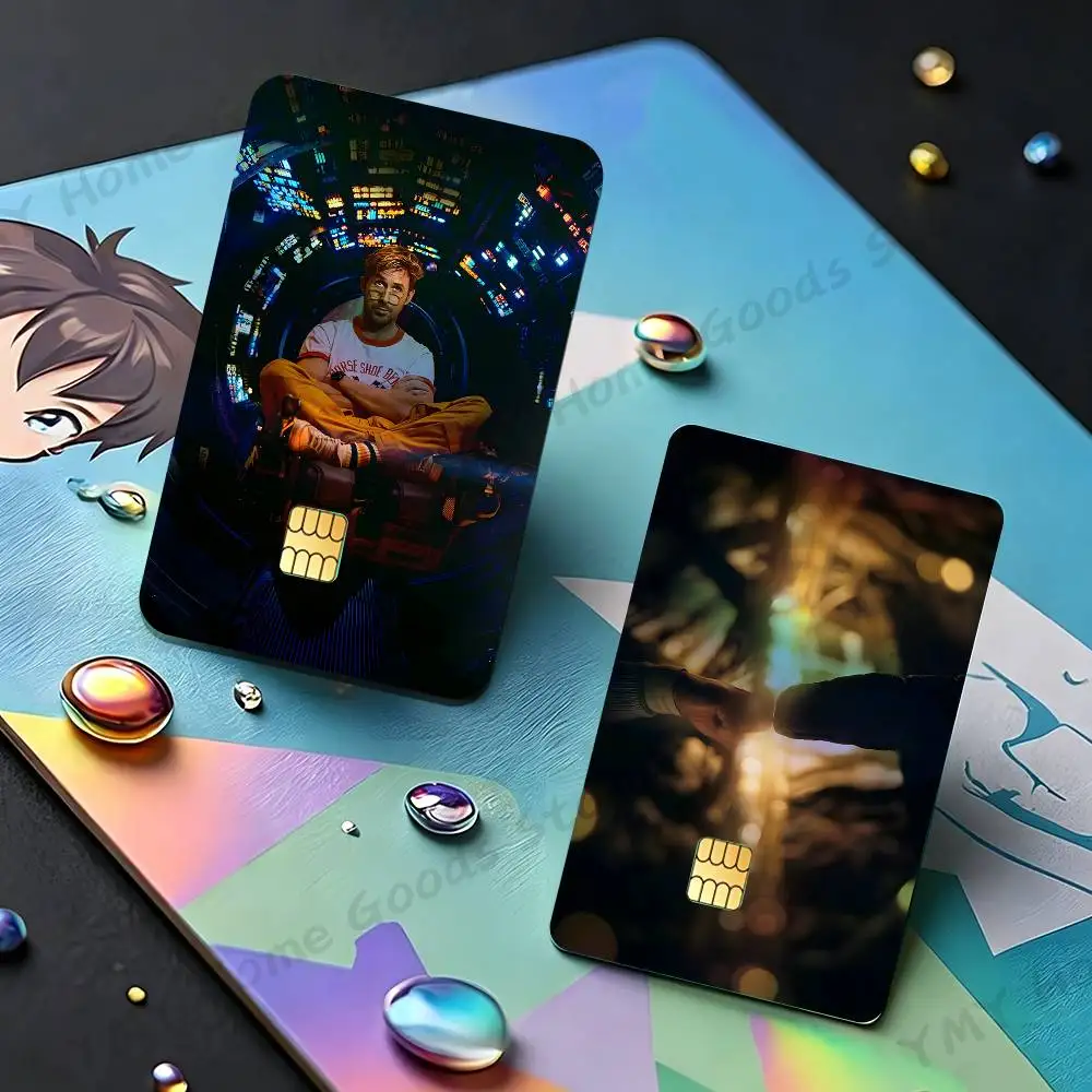 PHM R-Ryan Gosling Holographic Laser Shinny Film Skin Cover Sticker for Debit Credit Card Bank Card