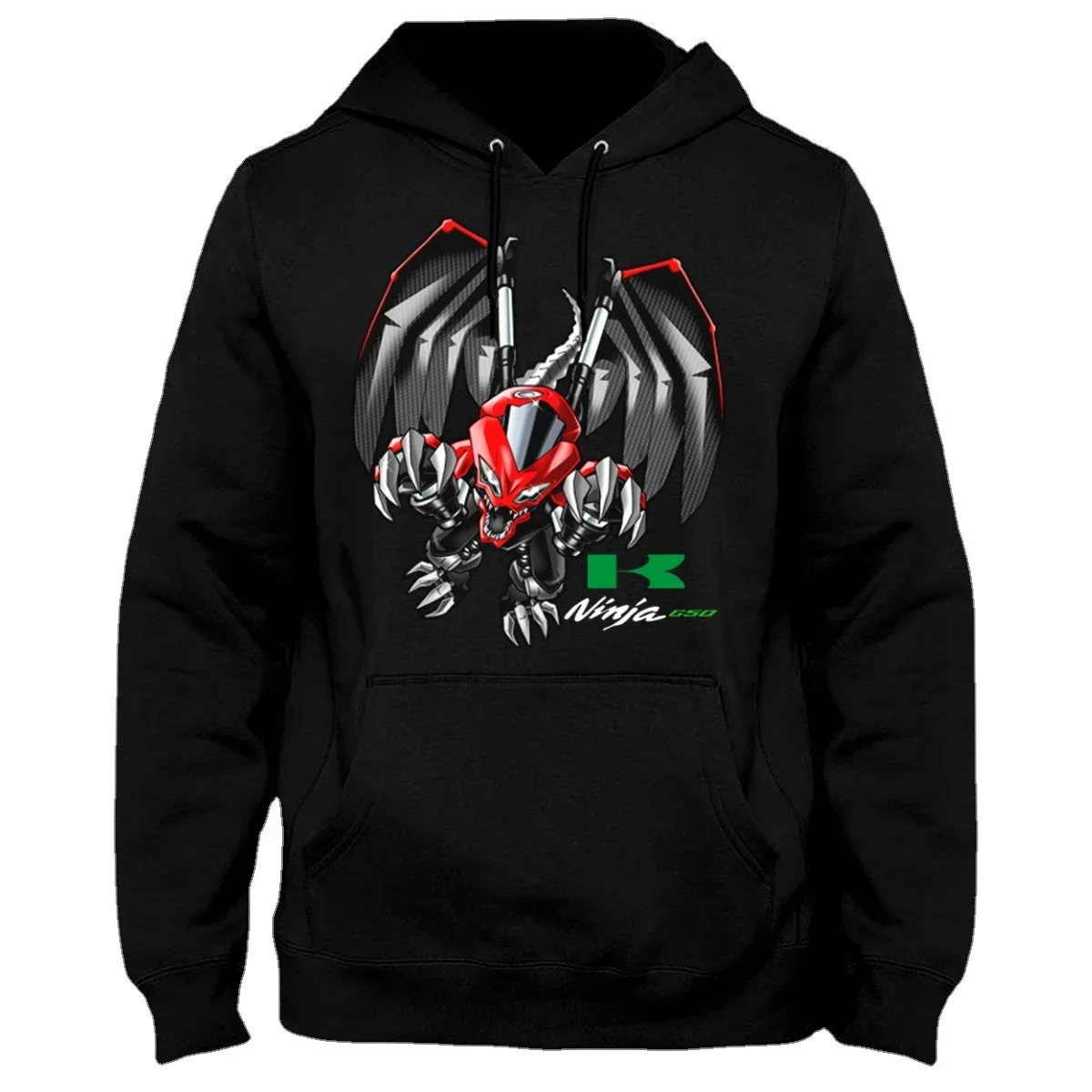 Japanese Ninja 650 Motorcycle Flying Dragon Inspiration Pullover Hoodie Comfortable Cotton Casual Mens Sweatshirts Streetwear