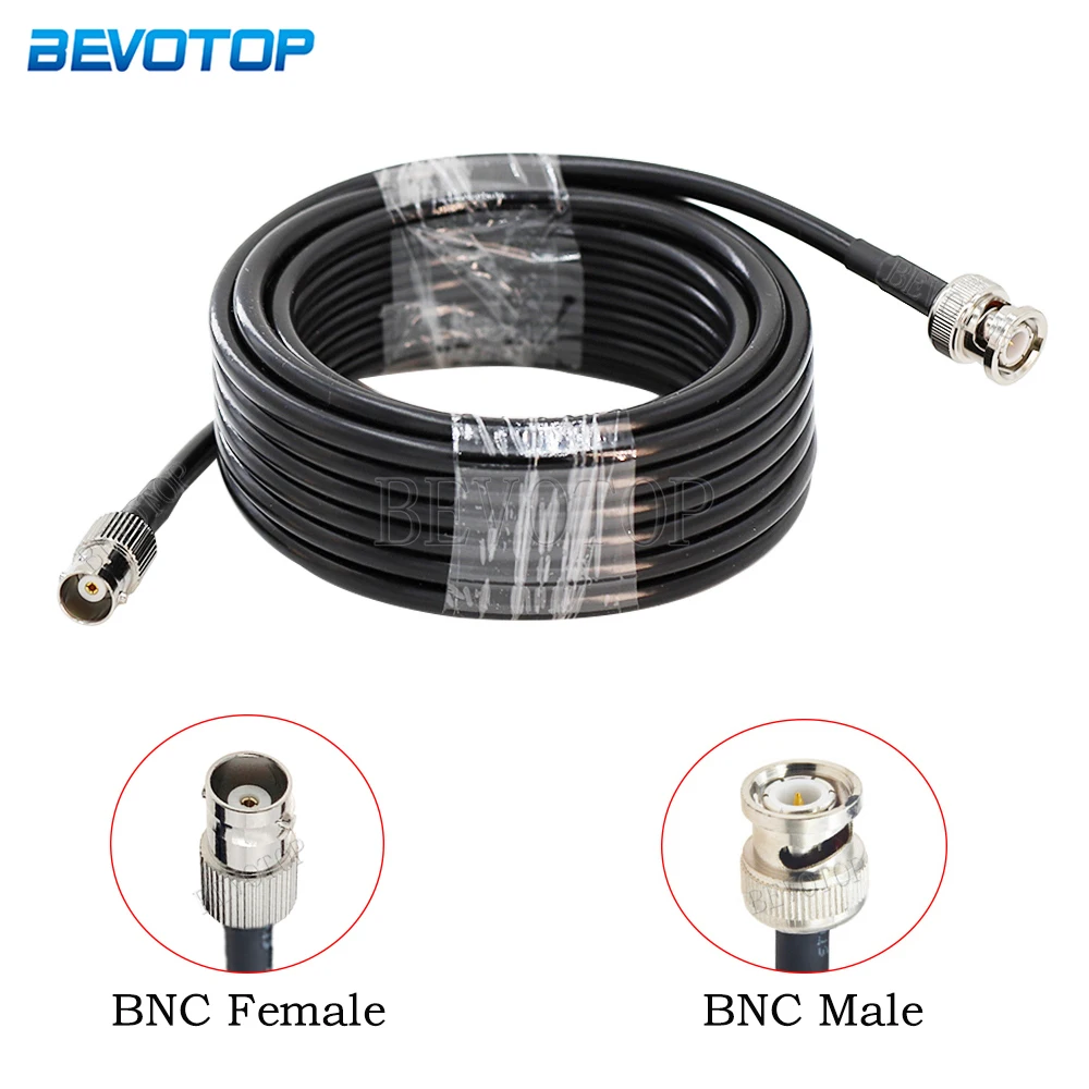 

RG-58 BNC Male Plug to BNC Female Jack Connector 50 Ohm Low-Loss RG58 RF Coax Pigtail Cable for GPS System Radio Antennas 15cm-m