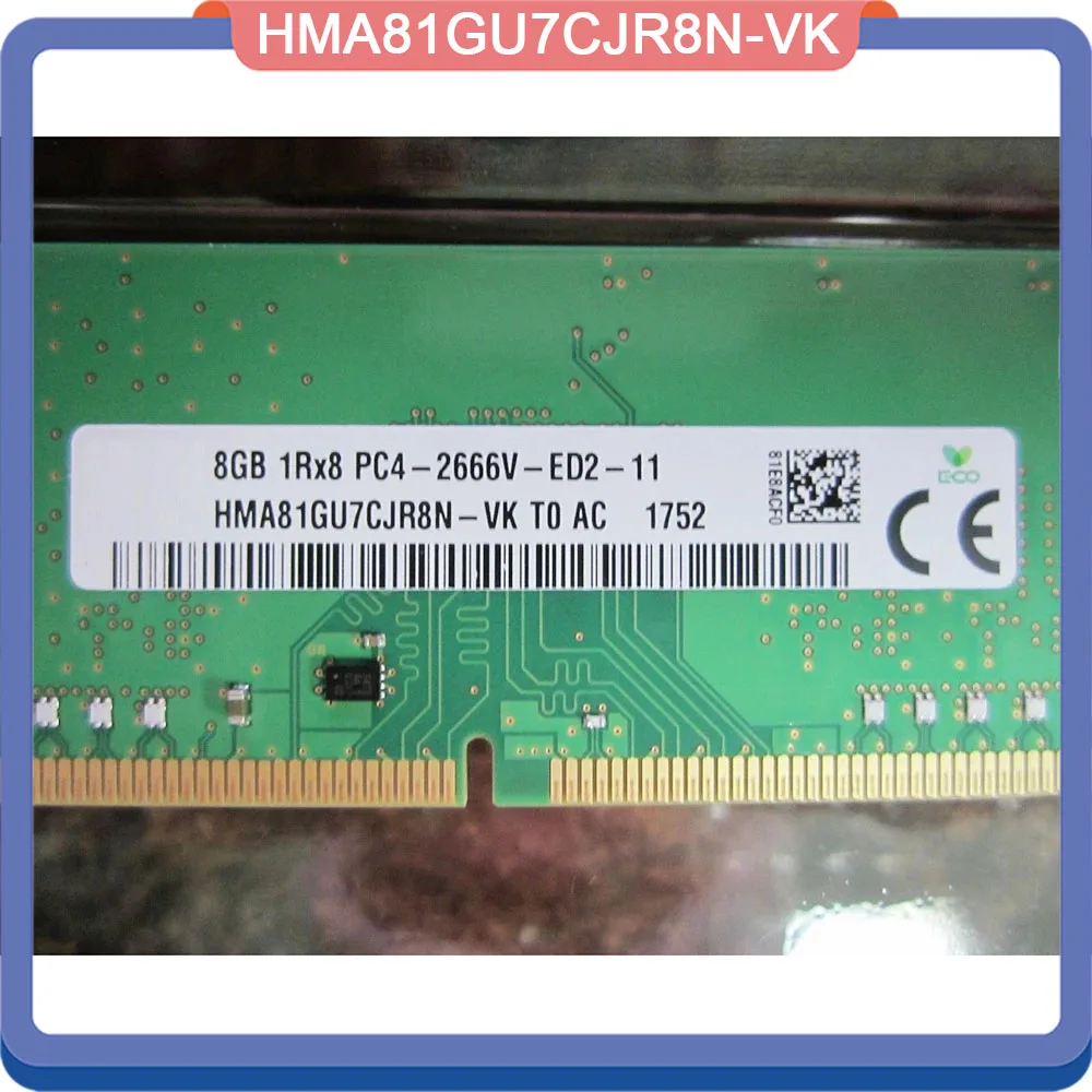 

For SK Hynix RAM HMA81GU7CJR8N-VK 8G 8GB 1RX8 PC4-2666V ECC UDIMM Memory High Quality Fast Ship