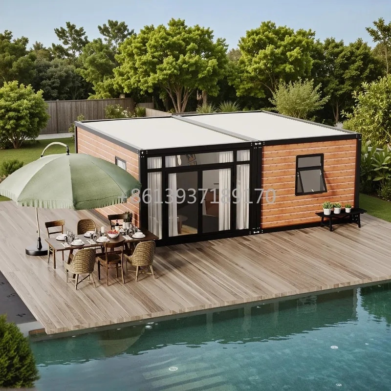 Modern Single Luxury Apartment Container Holiday Cabin Modular prefabricated Building House Modern Design Suitable