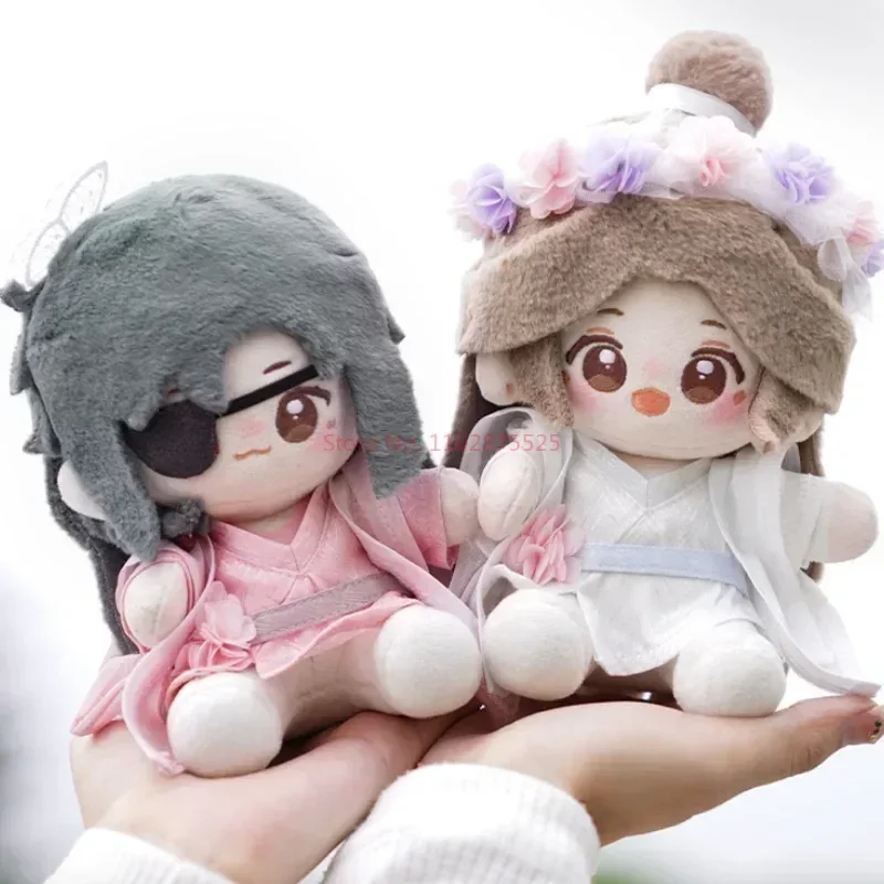 15cm Heavenly Official Blessing Anime Figure Hua Cheng Xie Lian Plush Toys Tian Guan Ci Fu Qbaby Cute Sitting Doll Toys Gift