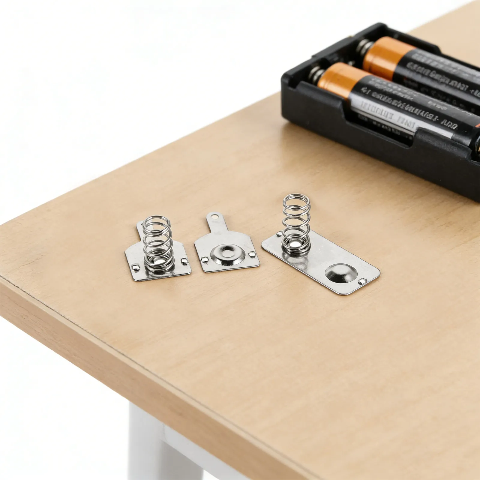 20Sets Battery Compartment Spring Plate Aa Battery Contact Plate Wear Resistant Spring Contact Replacement for DIY Electronics