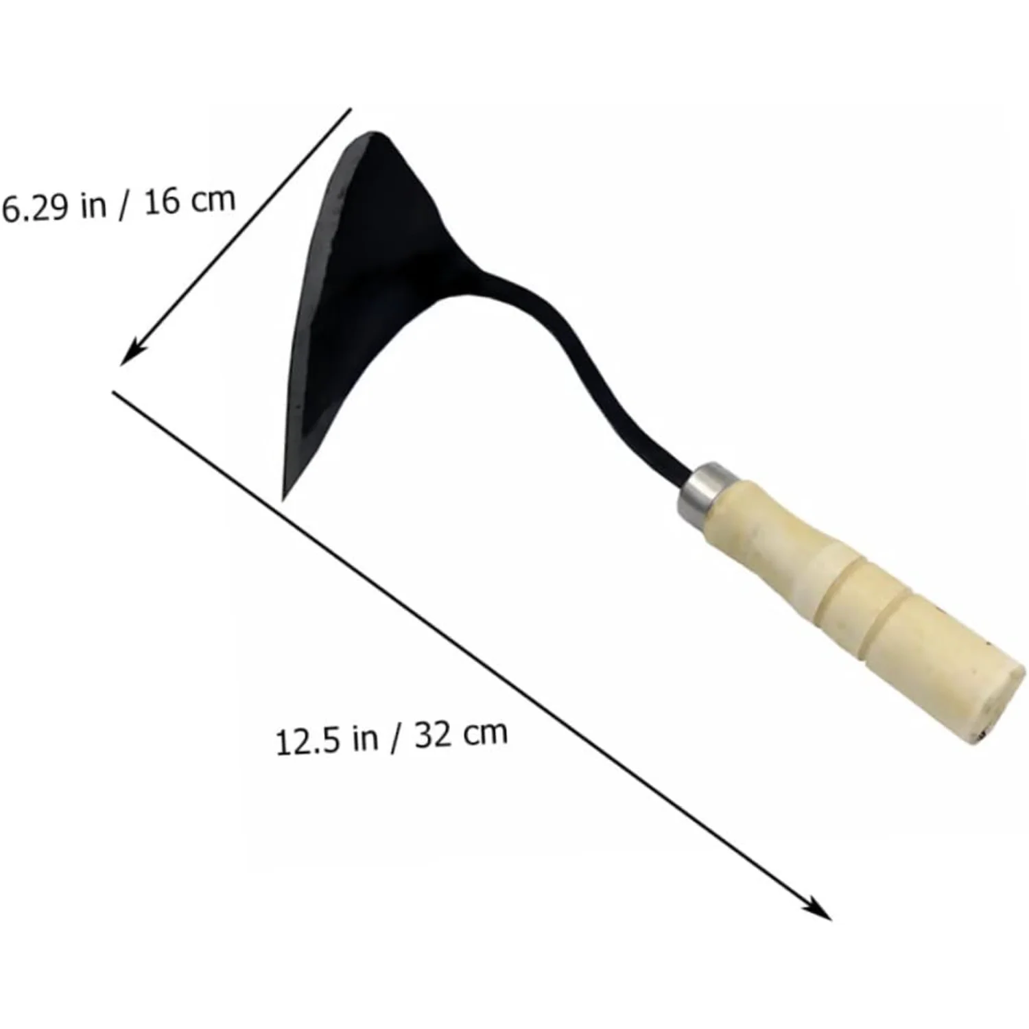 Crooked Triangular Pick Dig Soil Tools for Gardening Handle Hoe Transplanting Pickaxe Fork Hoe Wood Digging