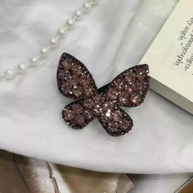 Süße Strass Fee Schmetterling Haarnadel Elegante Bb Clip Pony Haarnadel Haarschmuck für Frauen – Detail 6