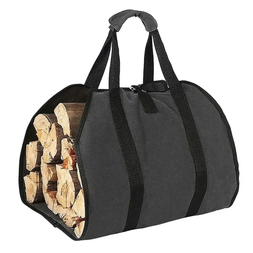 

Foldable Firewood Bag Oxford Cloth Large Capacity Fireplace Wood Holder with Handles Portable Logging Tote Bag Picnic