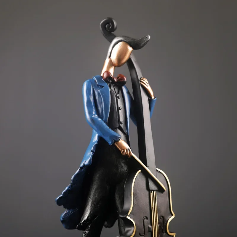 Vintage Musical Instrument Resin Figure Ornaments Figurines Home Decoration Accessories for Living Room Ornaments for Home Decor