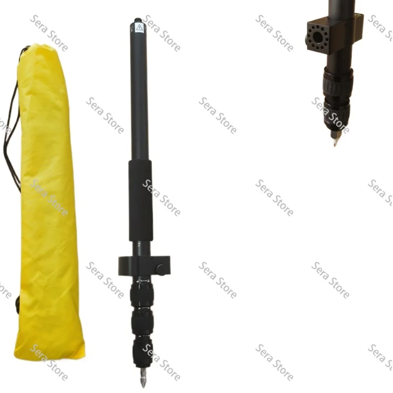 Carbon Fiber Survey Pole , Telescopic Rover Rod with Quick Lock Bracket
