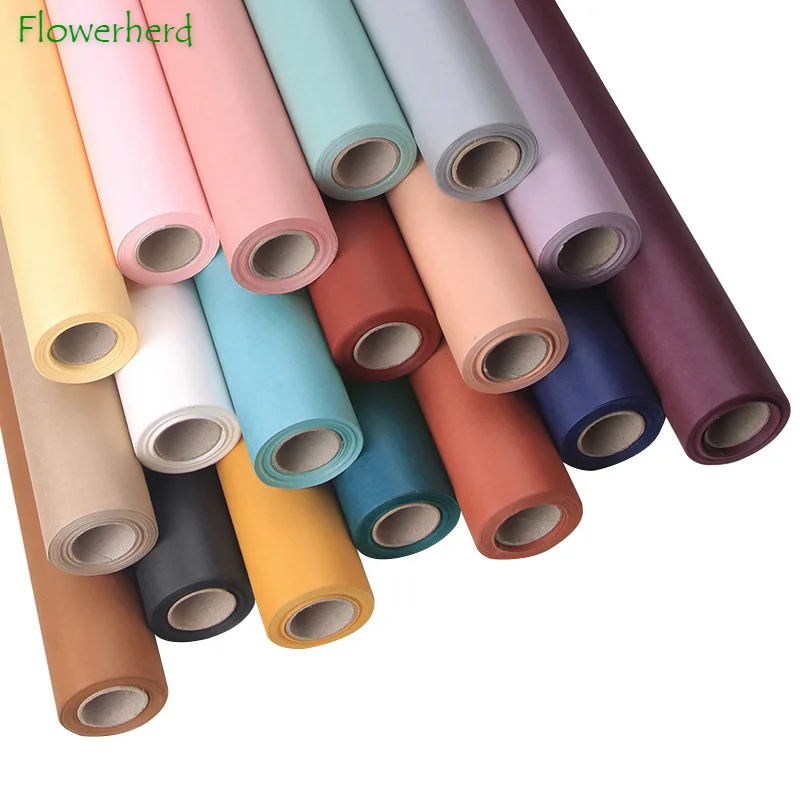 59cm x 8Y rolka bukiet kwiatów pakowanie kwiatów DIY wodoodporny papier Oxford kwiatowy papier do pakowania papier typu kraft papier do pakowania
