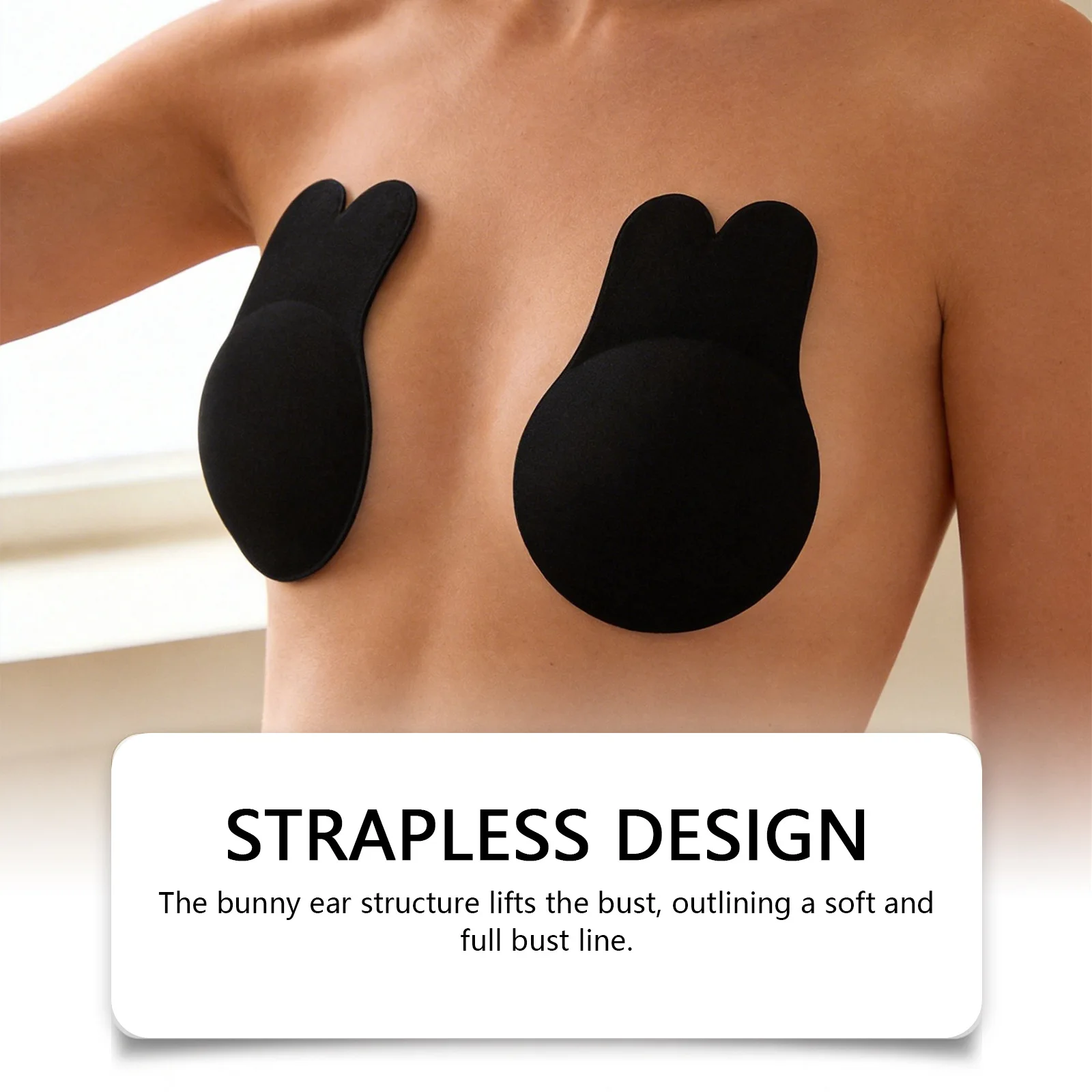 Rabbit Ear Invisible Nipple Covers, Breathable Anti-Slip Silicone Breast Lift Tape, Seamless Comfort Fit Pasties view 4