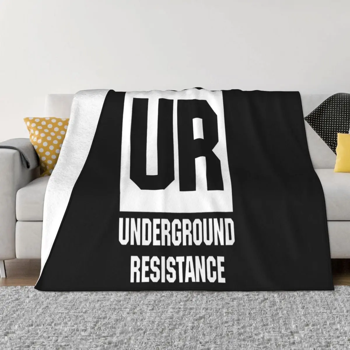 Underground Resistance Records Detroit Techno Ur Edm House Harajuku Rock Pure Tops Man Throw Blanket