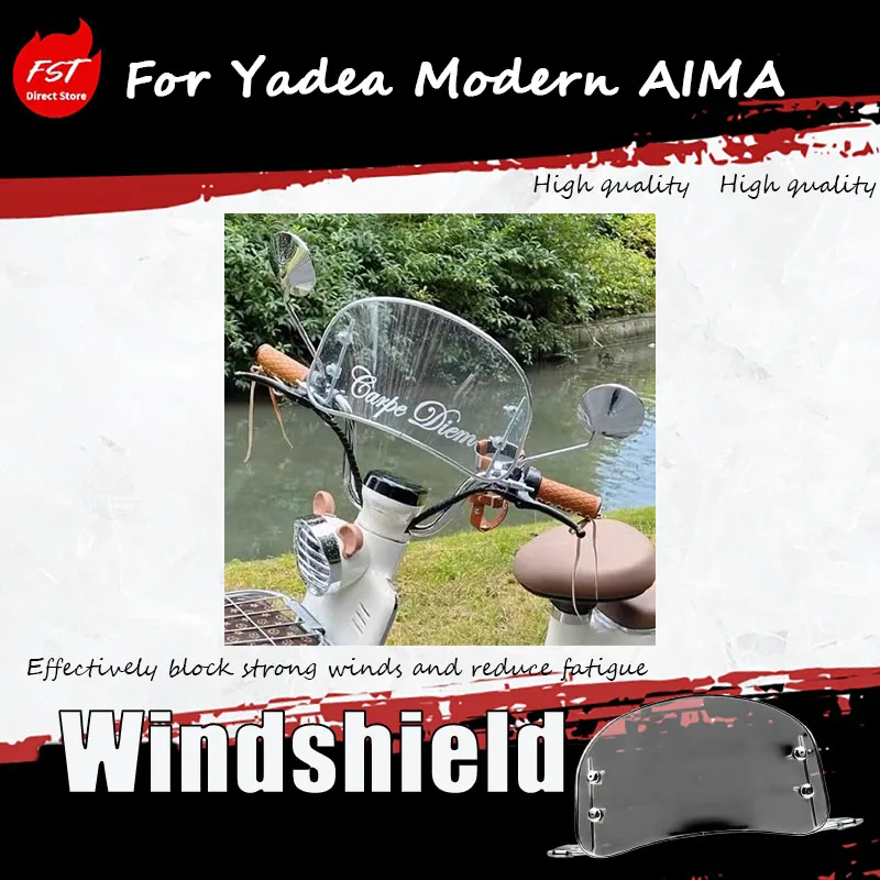 para-brisa-transparente-universal-retro-para-scooter-eletrica-yadea-modern-aima-niu-acessorio-protetor-defletor-de-vento-transparente