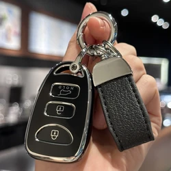 Key Fob Cove for Hyundai Elantra Accent Sonata for Kia Optima Keyless Entry Remote Coverr Keyring Car Keychain