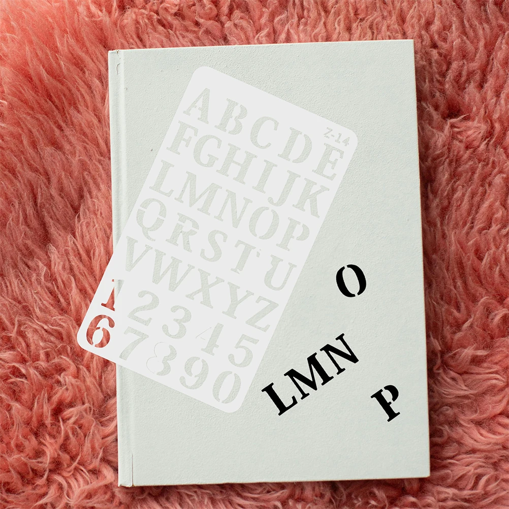 

2Sets Reusable Letter Stencils Plastic Alphabet Templates for DIY Scrapbook Journaling Painting Crafts Creative Drawing Tools