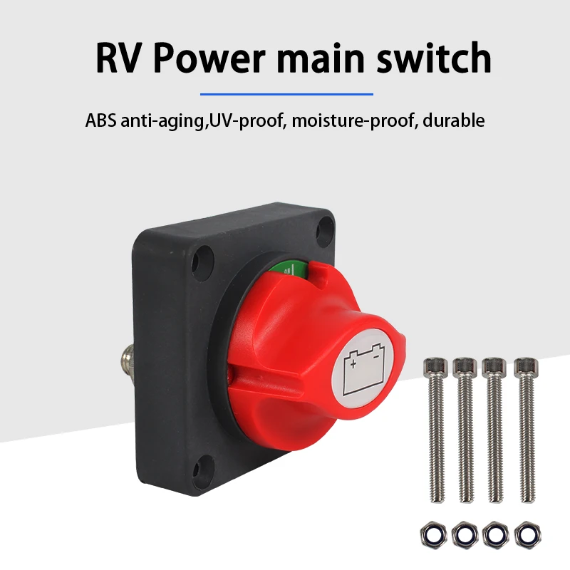 Retrofit accessories 12V 24V 200A Power Switch ABS Anti-aging Waterproof Knob Switch For Motorhome Caravan Yacht RV Car