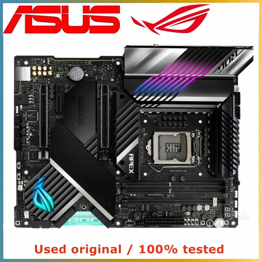 

Материнская плата LGA 1200 DDR4 128G для настольного компьютера ASUS ROG MAXIMUS 13-apex, материнская плата M.2 NVME PCI-E 4,0 X16 для Intel Z590