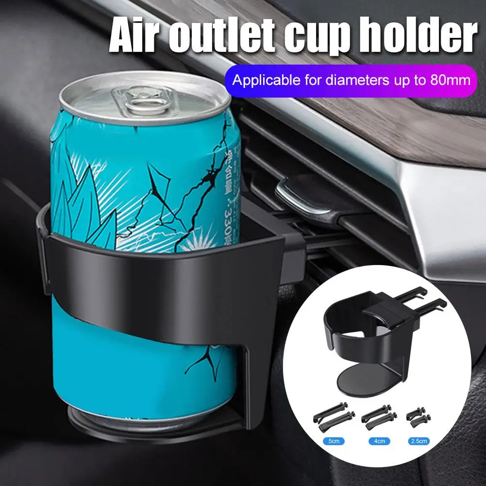 

Car Cup Holder Fixed Hanging Type ABS Plasstic Car Vent Beverage Cup Black Water Air Conditioning Rack Q8S0