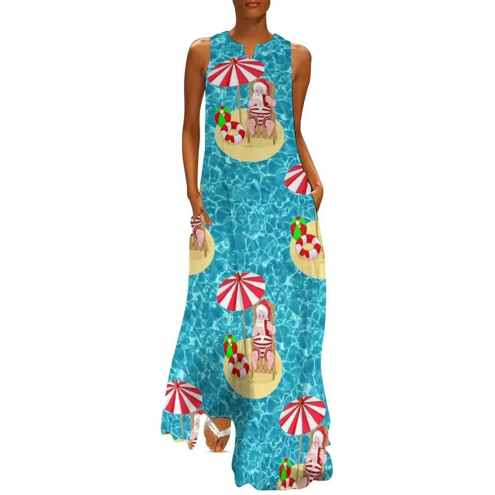 

xmas beach santa claus Long Dress dress dresses dress party evening elegant luxury celebrity women's evening dresses