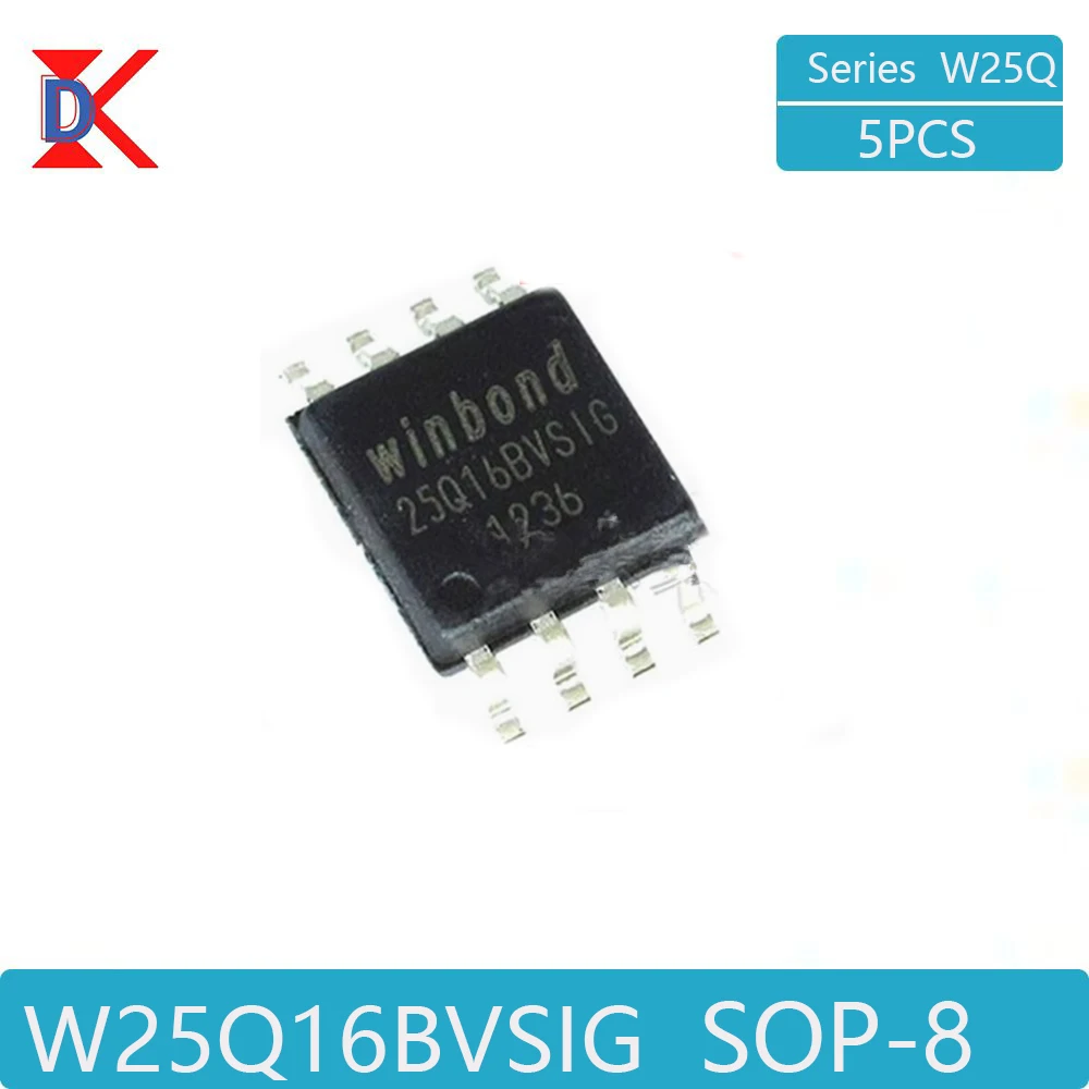 5PCS  W25Q64/32/16/80/128FVSIG BVSIG/D/JVSIQ FVSIQ flashmemory 2/4/8/16M