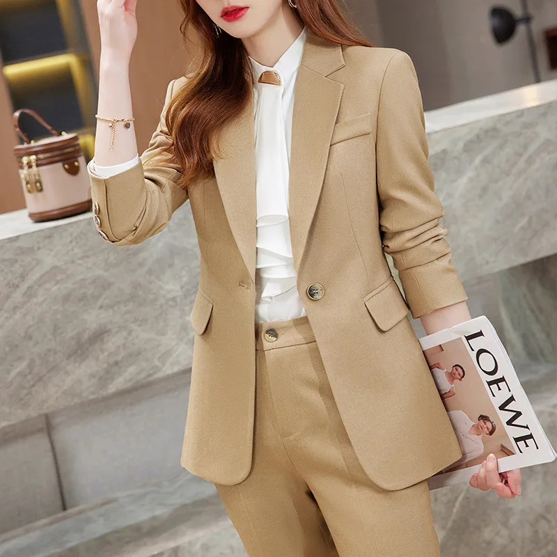 Suit Women's Autumn and Winter High-End Business Temperament Goddess Temperament Formal Suit Work Clothes High-End Fashion Workp