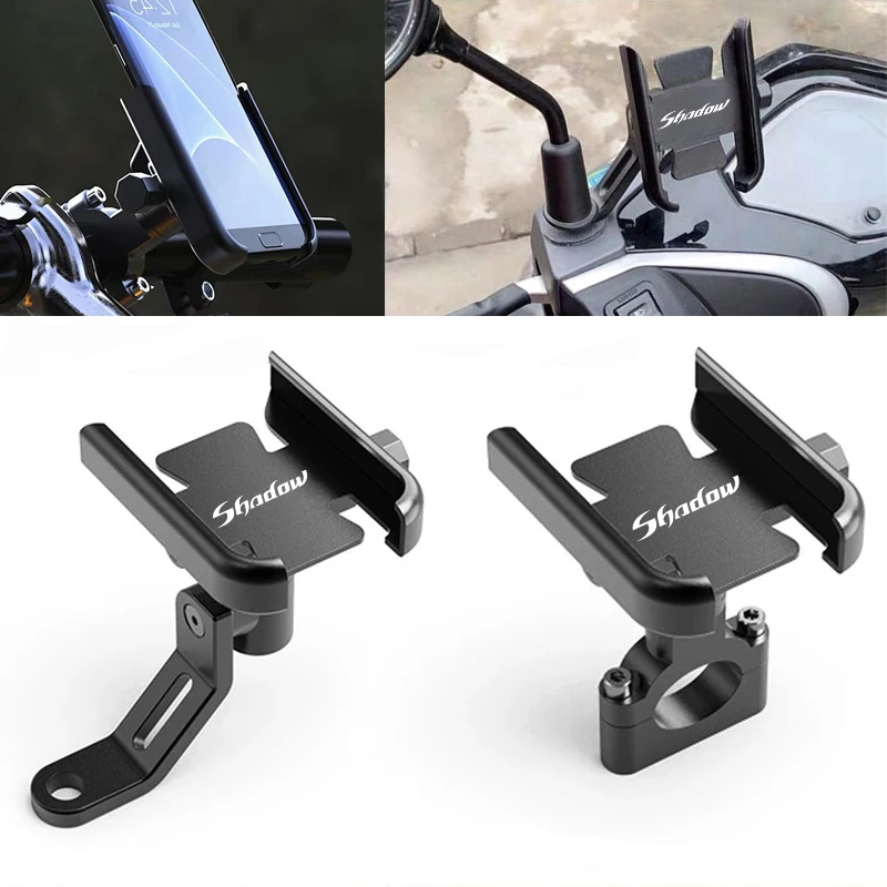 For Honda Shadow VT 400 600 750 1100 VT400 VT600 1300 Accessories Motorcycle Handlebar Mobile Phone Holder GPS Stand Bracket