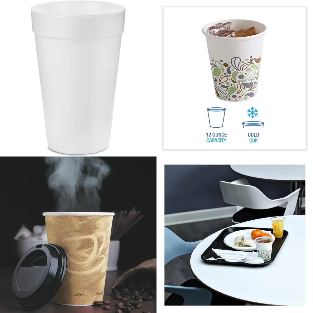 

Изолированная чашка из пенопласта на 20 унций — одноразовое использование, идеально подходит для напитков, кофе, чая, сока и эспрессо.