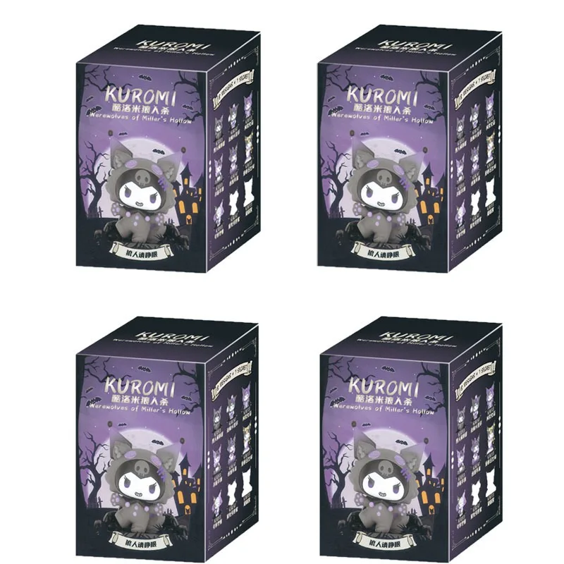 Sanri Kuromi Dark and Cute Kuromi Werewolf Killing Blind Box, figura temática de identidad, decoración de escritorio, regalo de cumpleaños para niñas