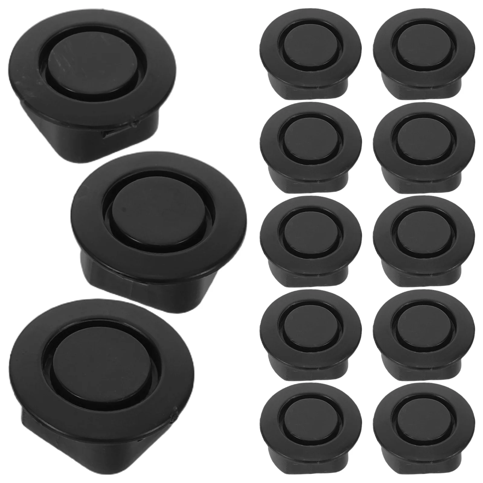 

100pcs Car Bumper Radar Hole Cover Black Plastic Front Rear Universal Fit For Automotive Exterior Trim Replacement Durable