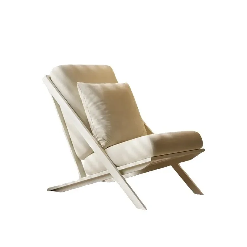 

Wabi Silent Wind Furniture Cream Wind Single Chair Living Room Leisure Chair Light Luxury Single Sofa Chair Lazy Balcony Leisure