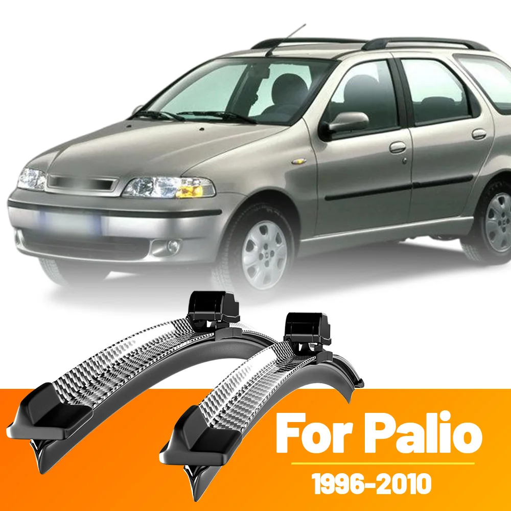 2 uds limpiaparabrisas delantero limpiaparabrisas de fibra de carbono para Fiat Palio 1996-2010 2002 2003 2004 2005 2006 2007