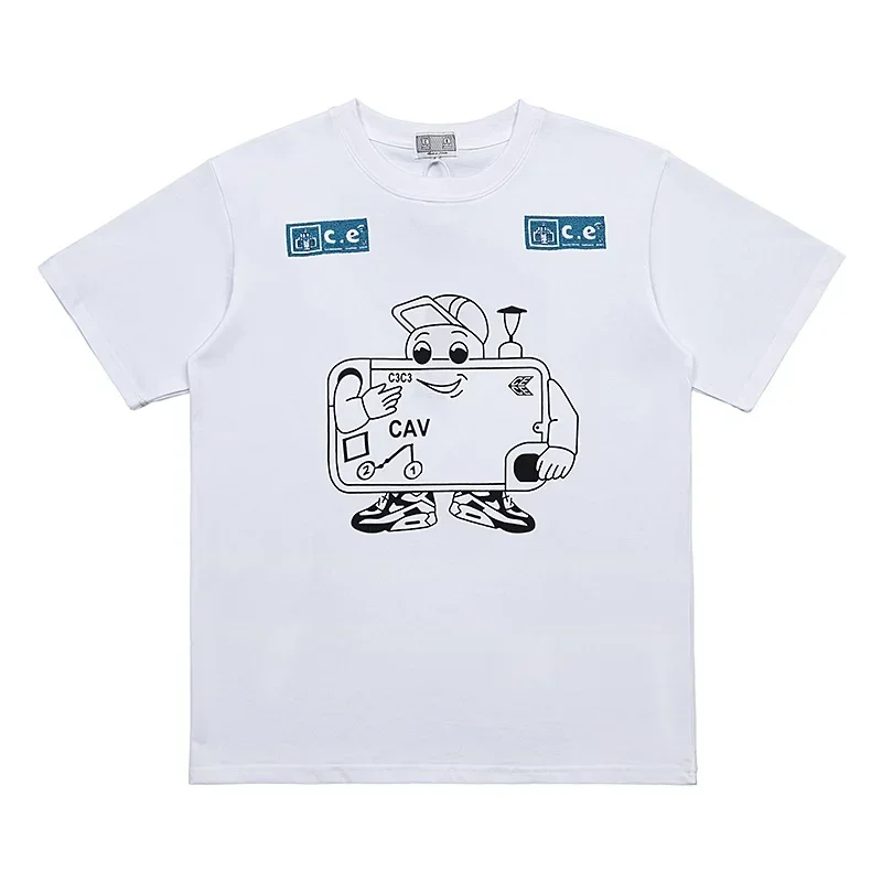 2024 New Arrived Cav Empt T Shirt Robot Print Men's And Women's White Outdoor All-match CAVEMPT Short Sleeve C.E Top Tee
