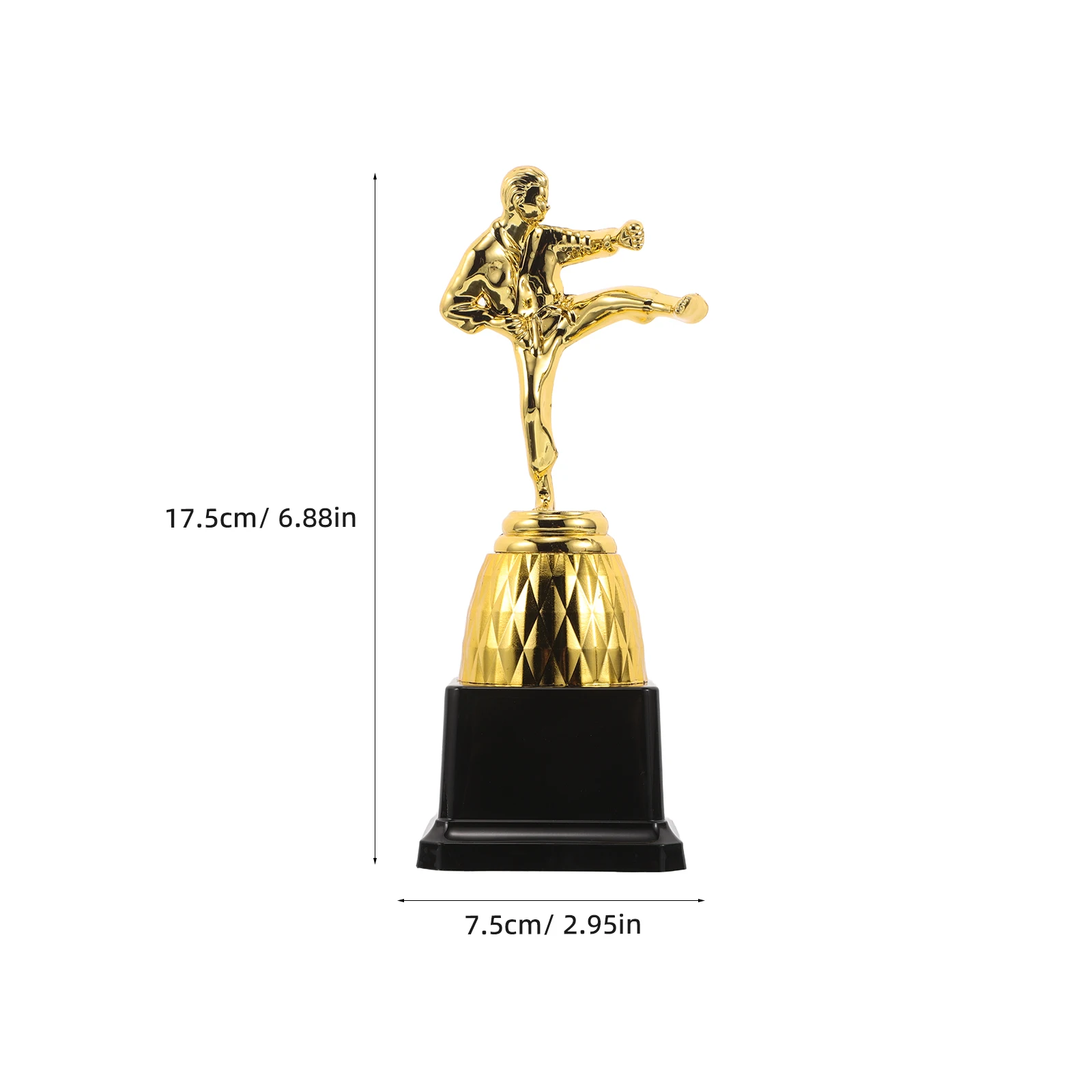 Trophée de Taekwondo, 1 pièce, accessoire de récompense du gagnant du karaté, finition dorée, trophée de Champion athlétique pour cérémonie de compétition sportive