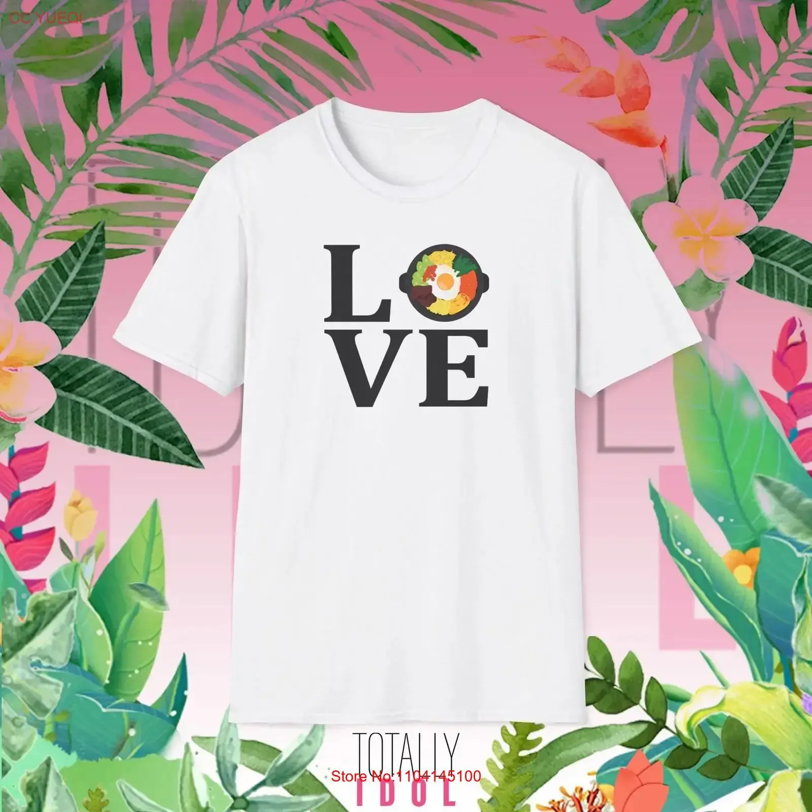 Camiseta Love Bimbimbap vintage, ropa de diseñador de moda urbana, cómoda, con gráficos, ligeramente elástica, informal
