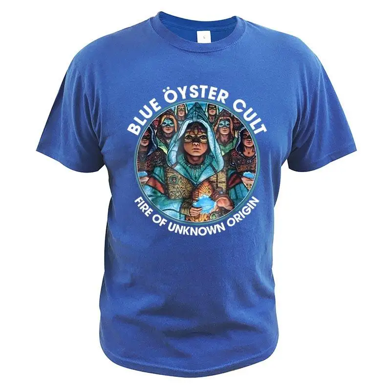 Blue Oyster Cult-T Shirt For Men BOC American Rock Band Heavy Metal Fans T-shirts Premium Summer Soft 100% Cotton Top EU Size