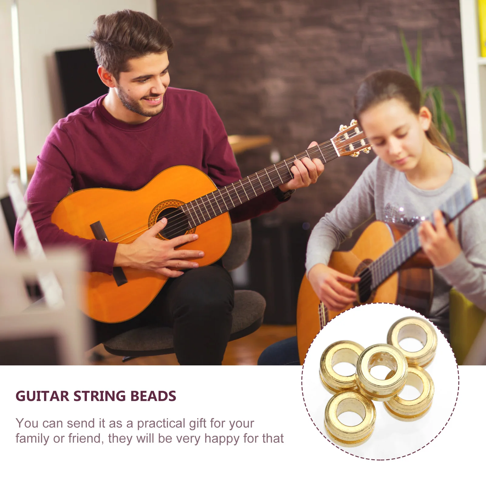 

10 Pcs Guitar Strings Fine Workmanship Beads Parts and Accessories Classical Major Outstanding Zinc Alloy Acoustic Daily Use