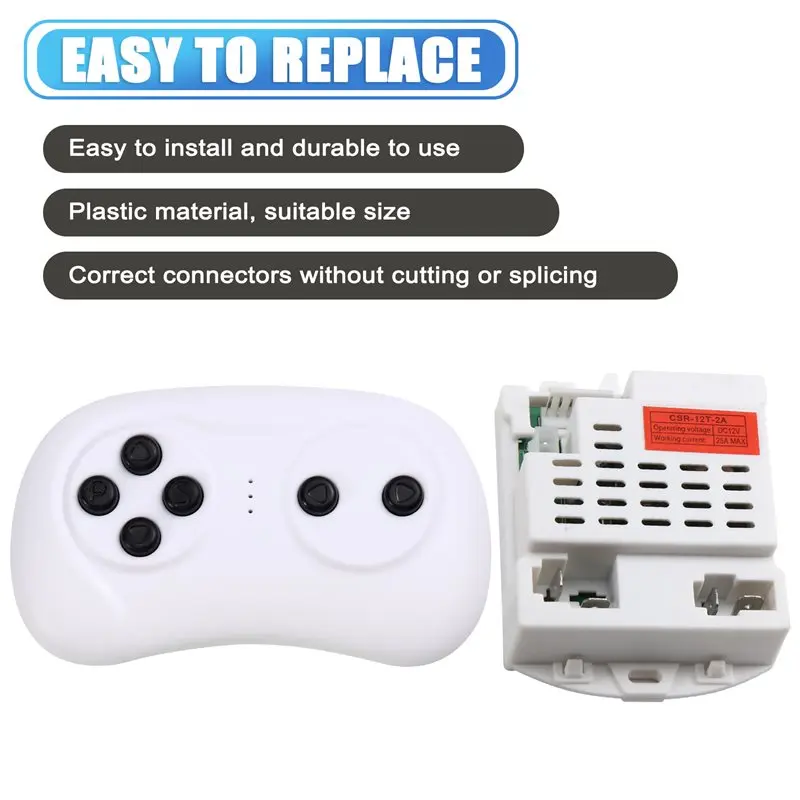 A30F-CSR-12T-2A 12v para crianças peças de reposição de carro elétrico controle remoto e receptor para crianças controle remoto elétrico