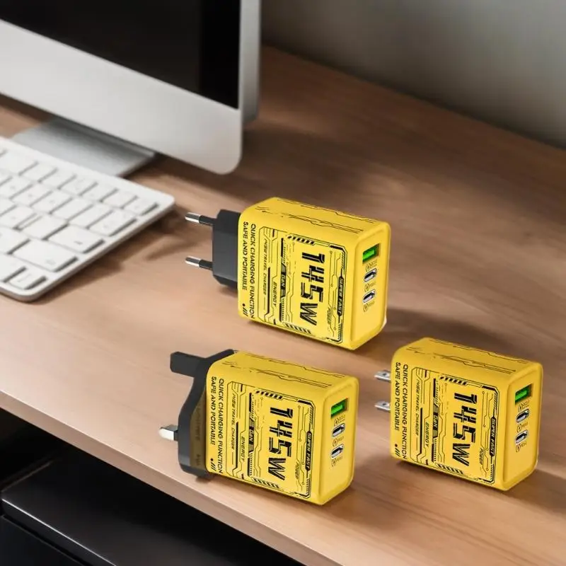 

16FD 145W Зарядное устройство 3 USB USB и Эффективный адаптер типа C для путешествий и домашнего использования с функциями