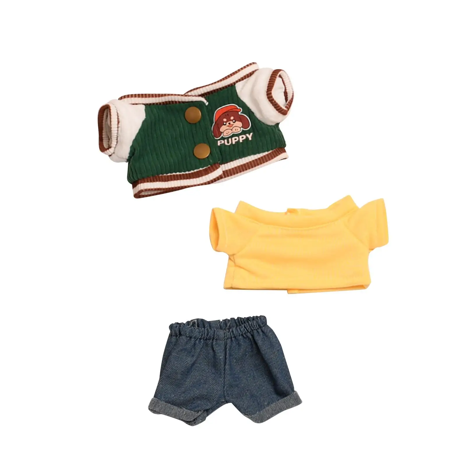 

Комплект одежды для кукол 20 см, аксессуары для переодевания плюшевых кукол, модный наряд, миниатюрный декор, подарок на день рождения