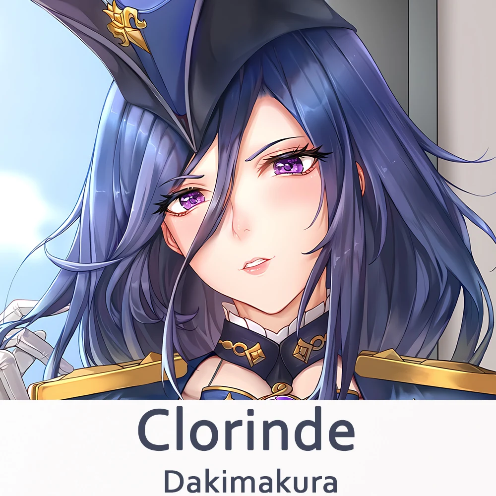 

Genshin Impact Clorinde Dakimakura, наволочка для подушки в стиле унисекс с двумя видами тела, рождественские подарки
