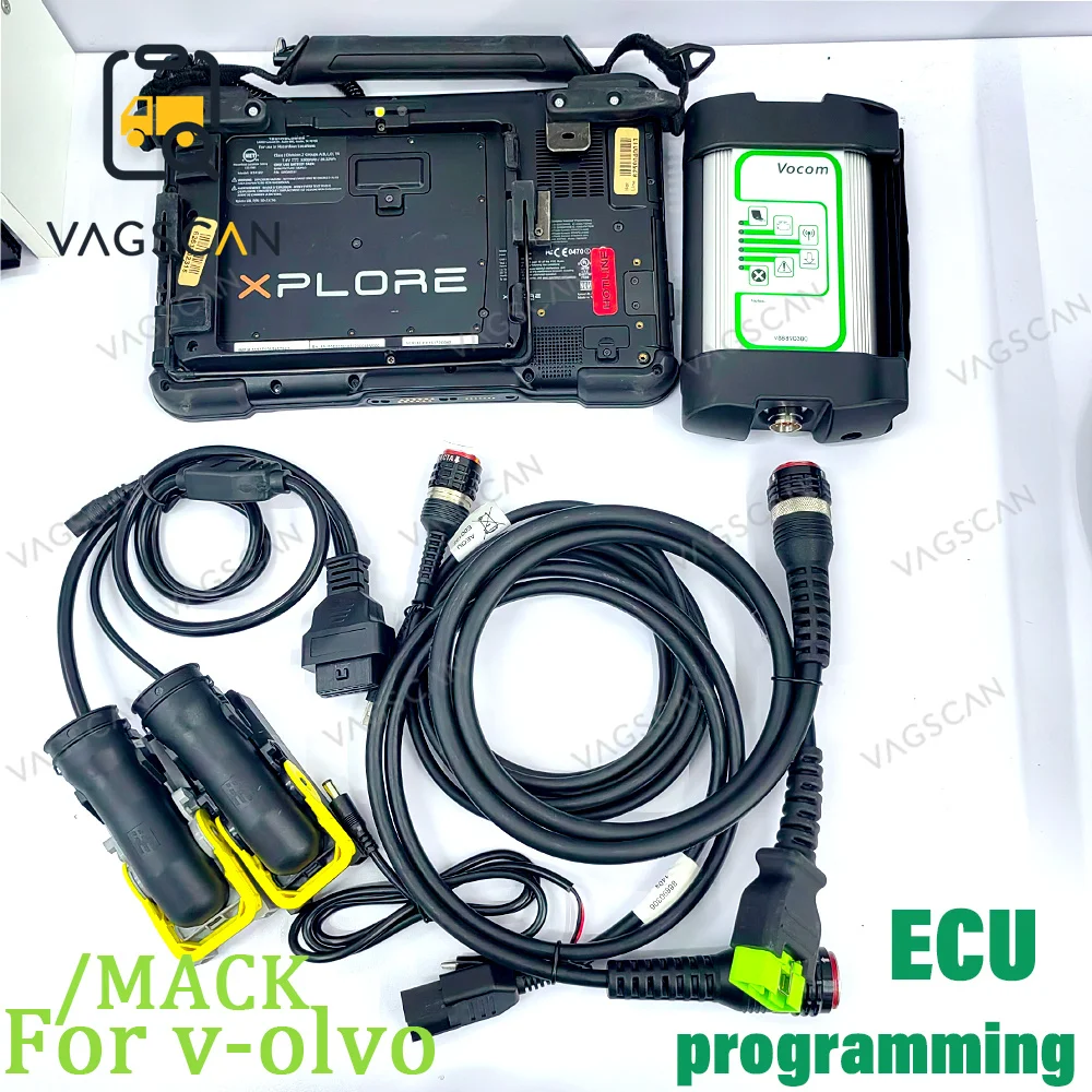 XPLORE Tablet With ecu test cable Truck Diagnostic 2.8.150 Vocom Interface Excavator Diagnostic Tool For Vo-lvo/Renault/UD/Mack