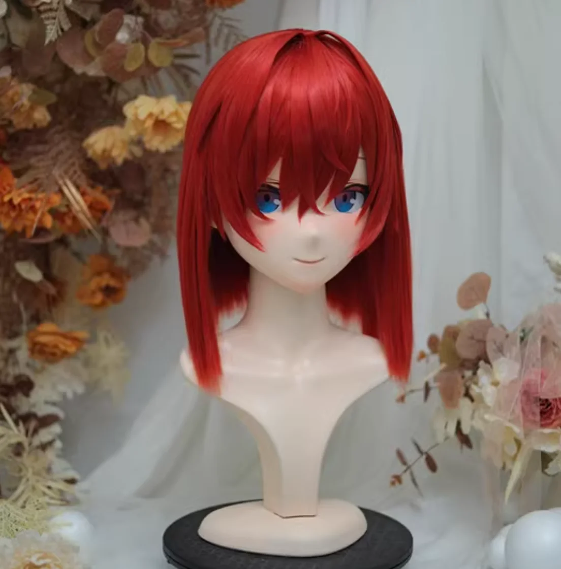 (NFD312-25) Aanpassen Volledige Hoofd Met Slot Mooie Vrouwelijke/Meisje Japanse Animego Karakter Kig Cosplay Kigurumi Masker Crossdress Pop