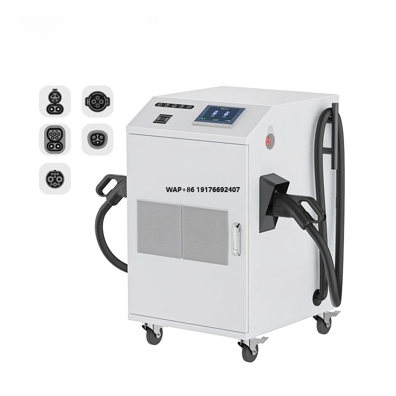 New Super 80kW Fast CCS2 Energy EV Charger Station 7'' LCD with Touch Screen DC Electric Car Charging Pile Portable