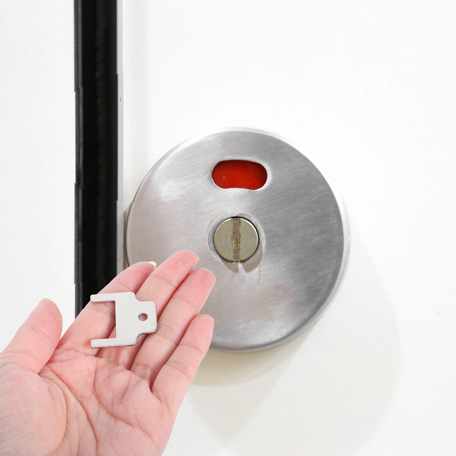 

4pcs Bathroom Tissue Dispenser Key Toilet Paper Metal Replacement Iron Keys Hand Towel Public restroom supply portable