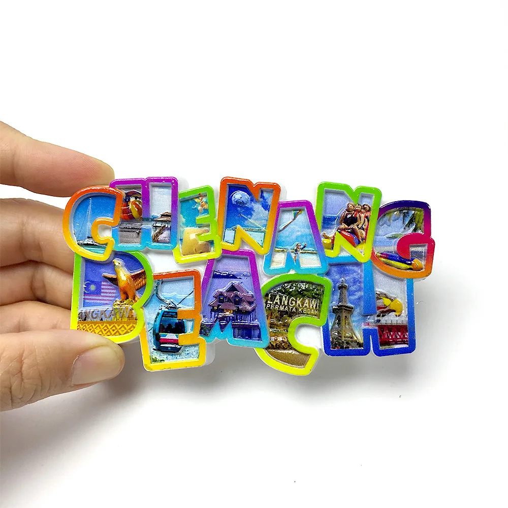 

‌LANGKAWI Resin Magnet Decorative Travel Souvenir Colorful Design‌